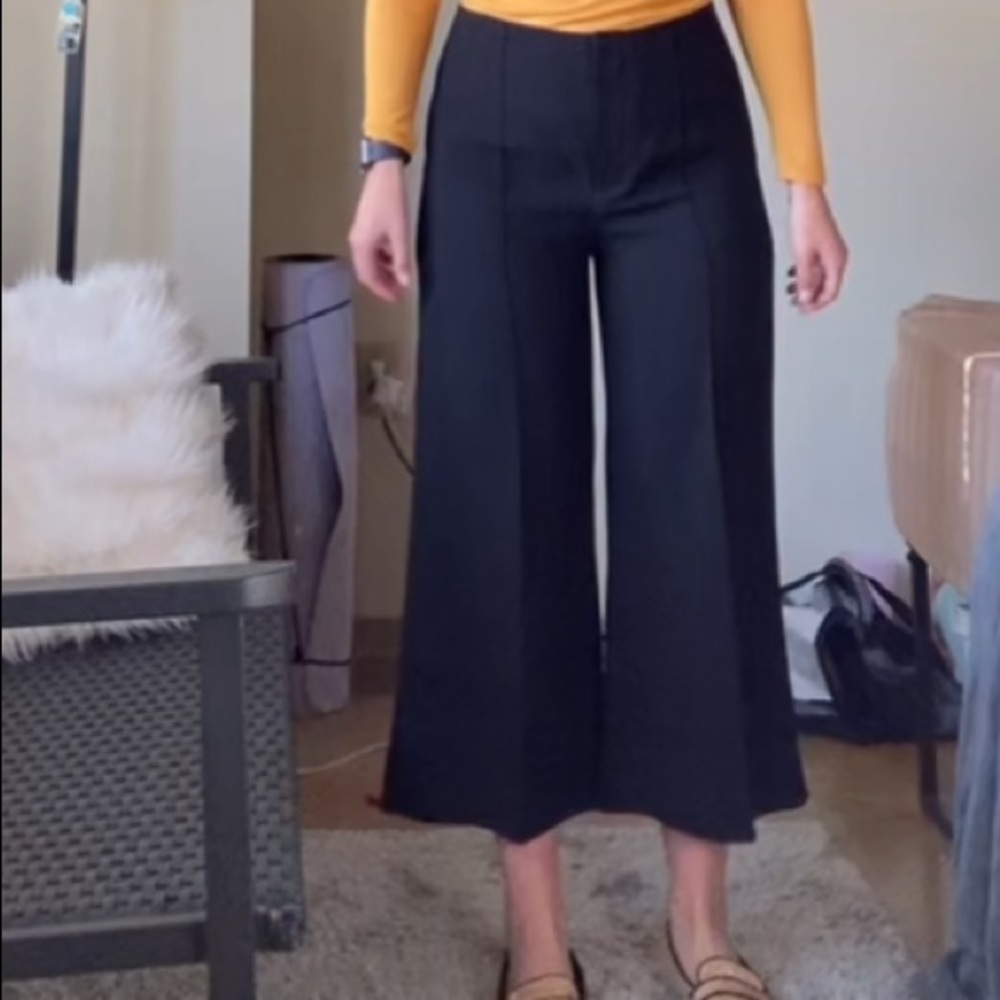 Cropped Wide Leg Dress Pants | Express